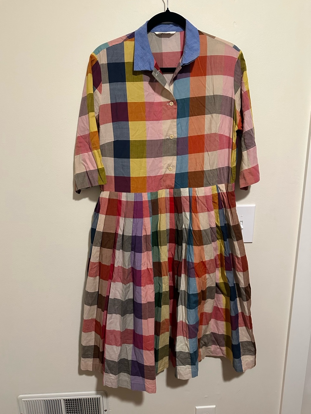 TOAST Multi color Gingham Midi Dress - US Size 8